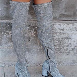 Thigh High Sparkly Boots